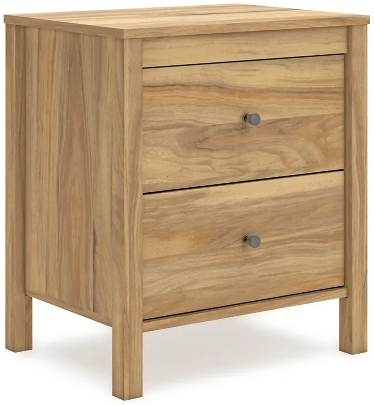 Bermacy - Light Brown - Two Drawer Night Stand