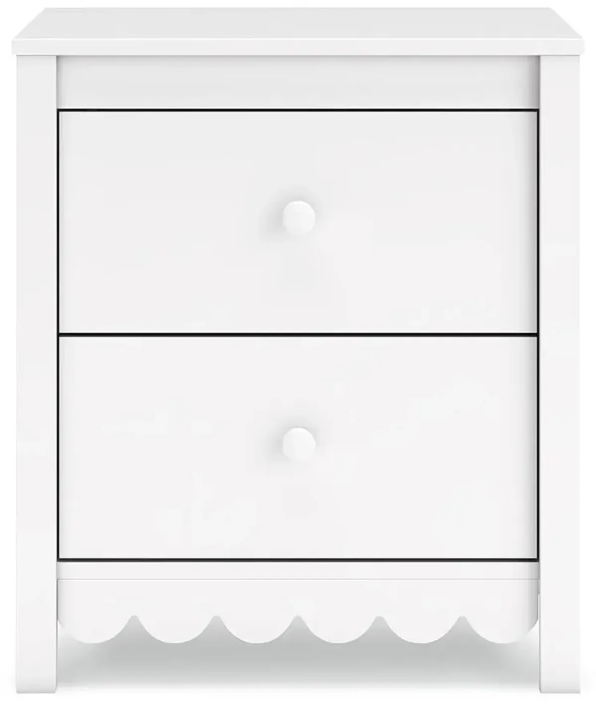 Hallityn - White - Two Drawer Night Stand