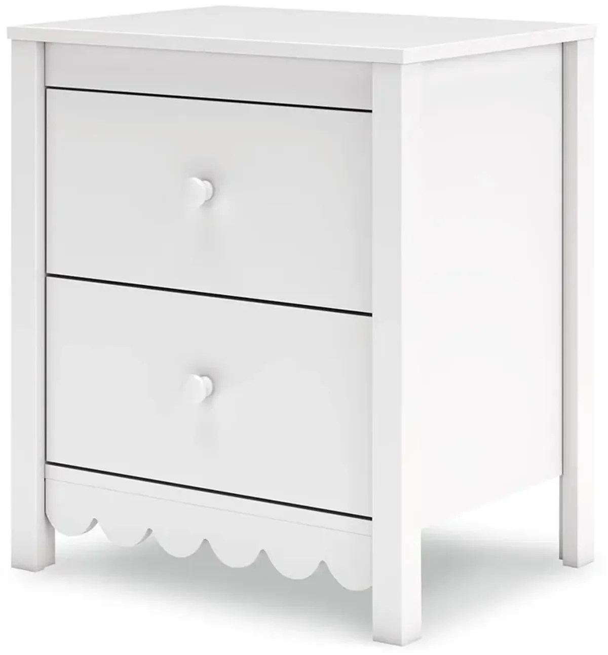 Hallityn - White - Two Drawer Night Stand