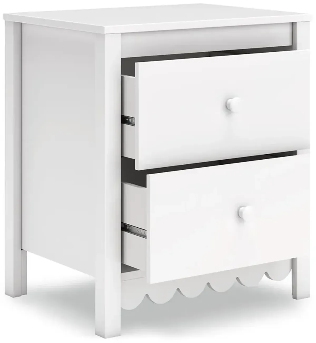 Hallityn - White - Two Drawer Night Stand