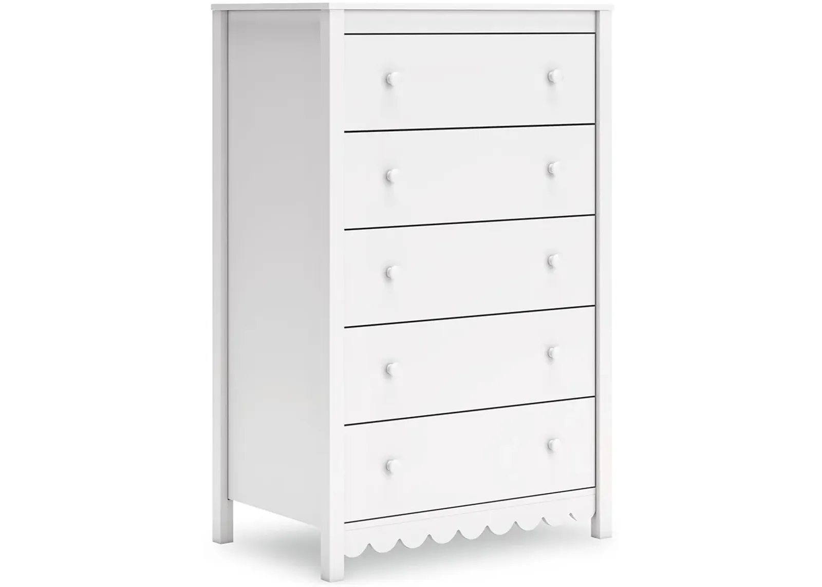 Hallityn - White - Five Drawer Chest