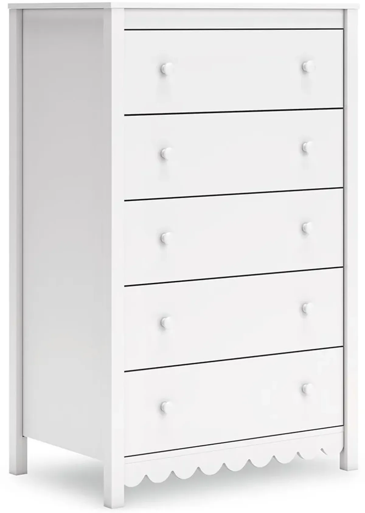 Hallityn - White - Five Drawer Chest