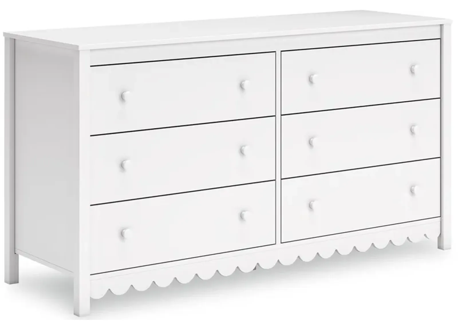 Hallityn - White - Six Drawer Dresser