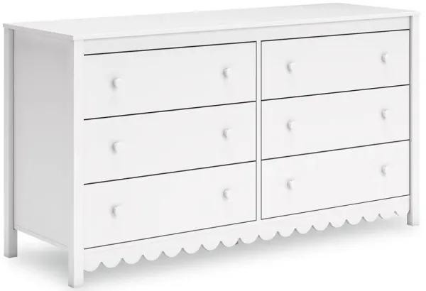 Hallityn - White - Six Drawer Dresser