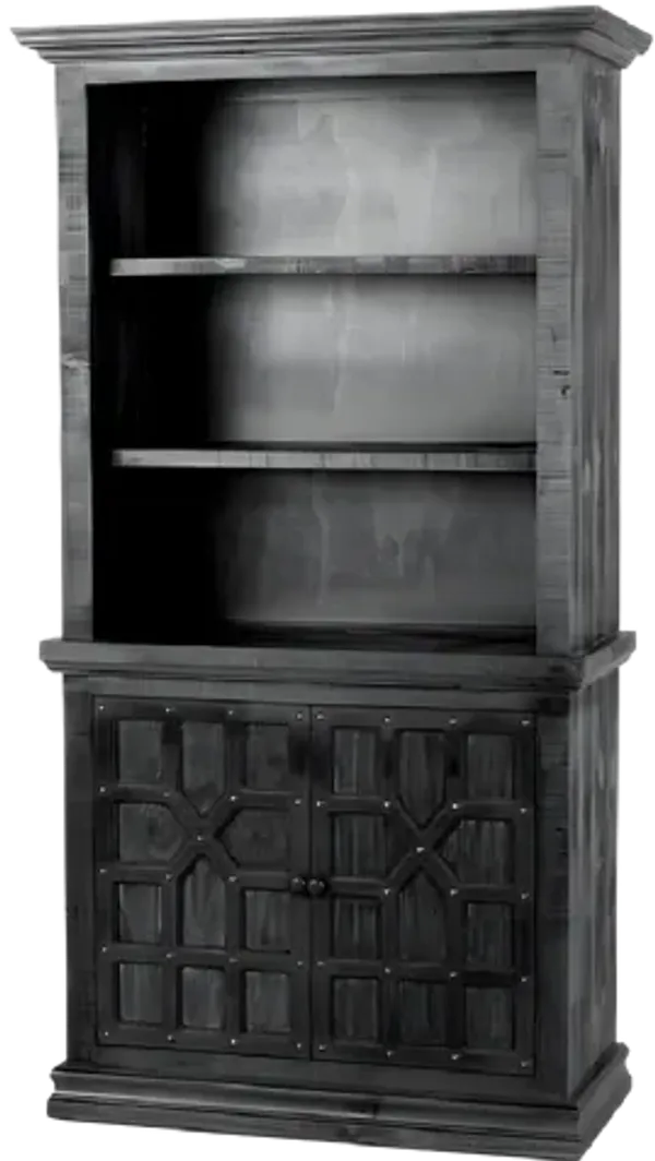 CATALINA BLACK SOLID WOOD BOOKCASE