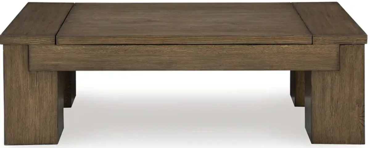 Rosswain - Warm Brown - Lift Top Cocktail Table