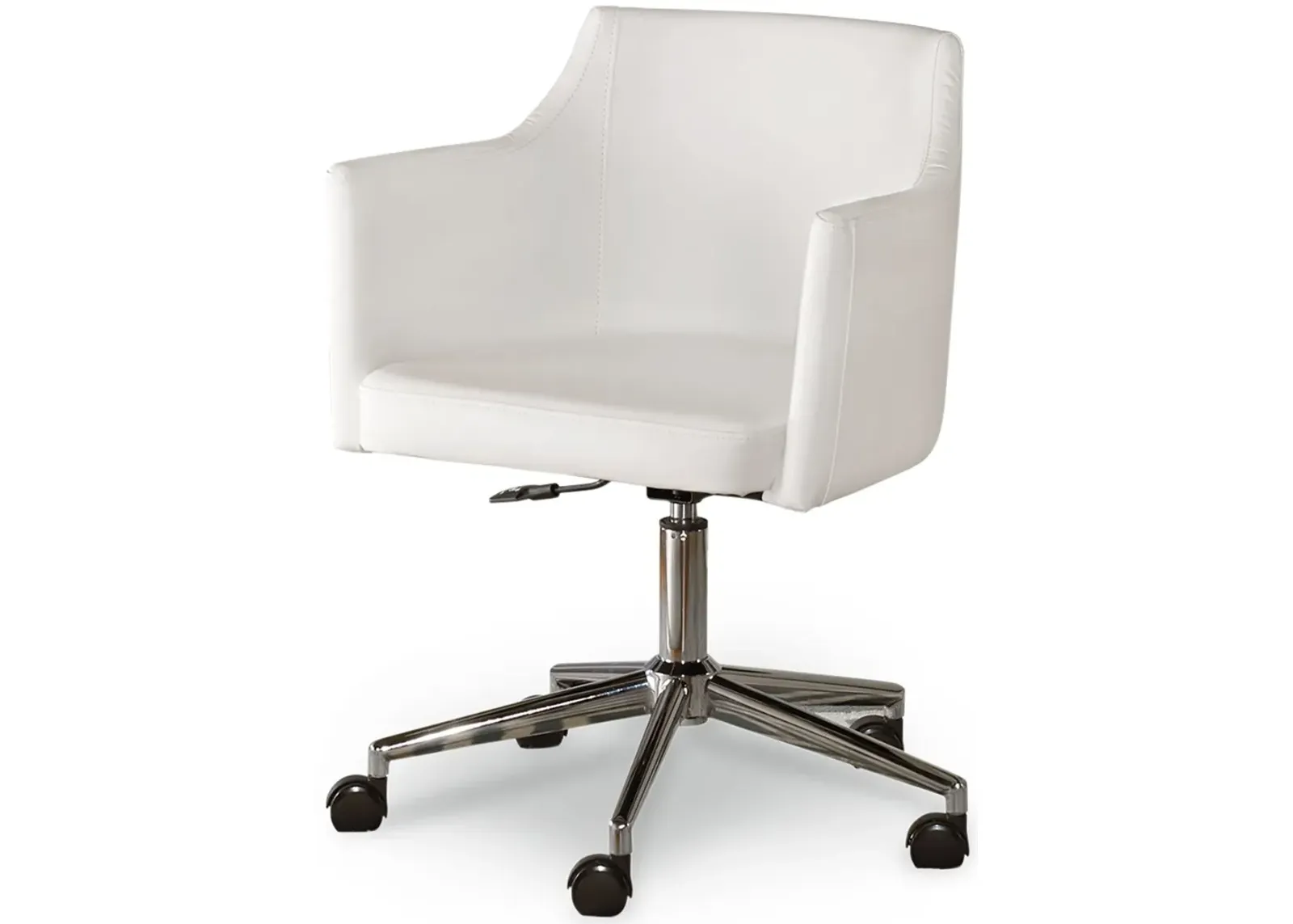 Baraga - White - Home Office Swivel Desk Chair