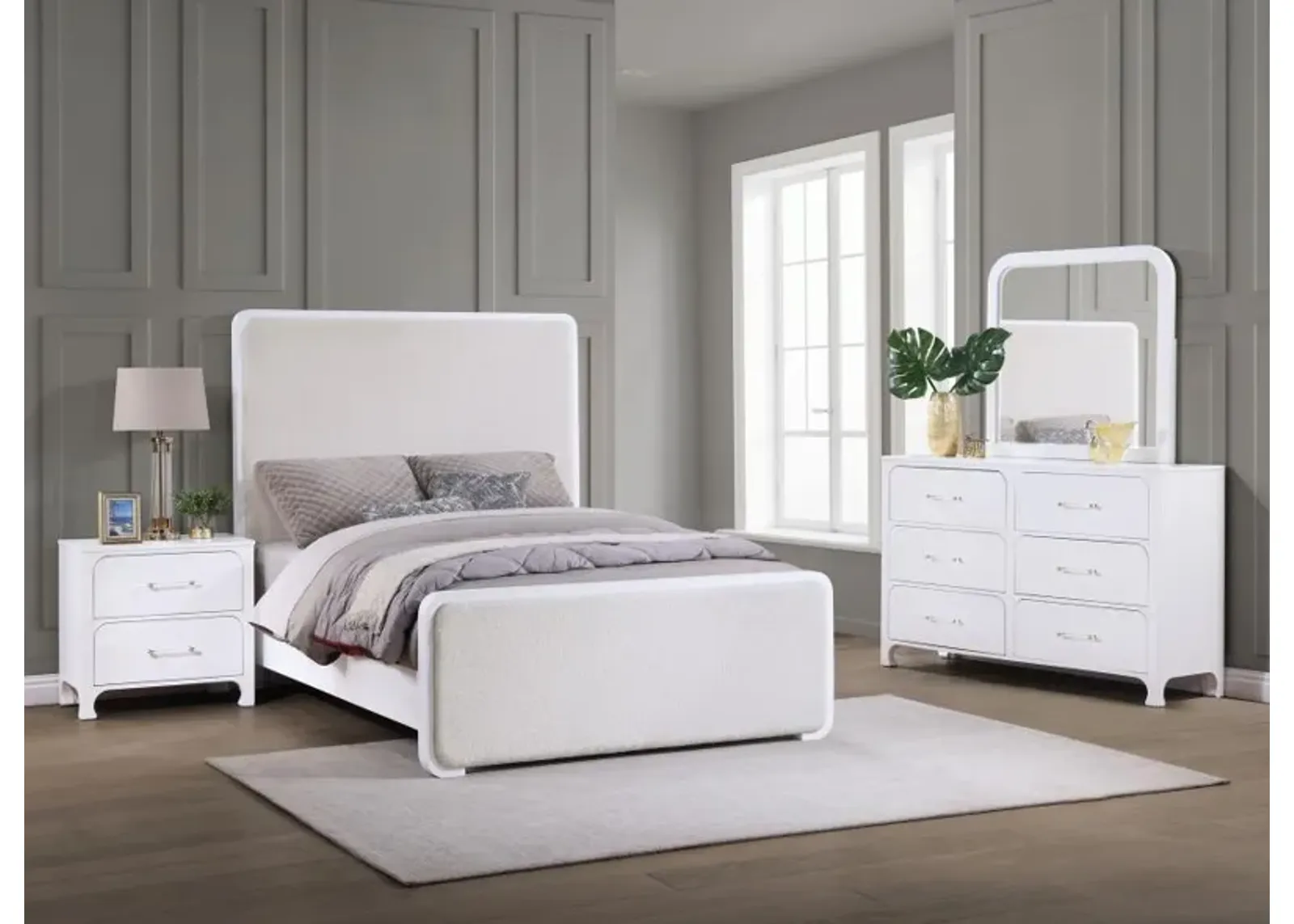 Anastasia - Boucle Upholstered Bedroom Set