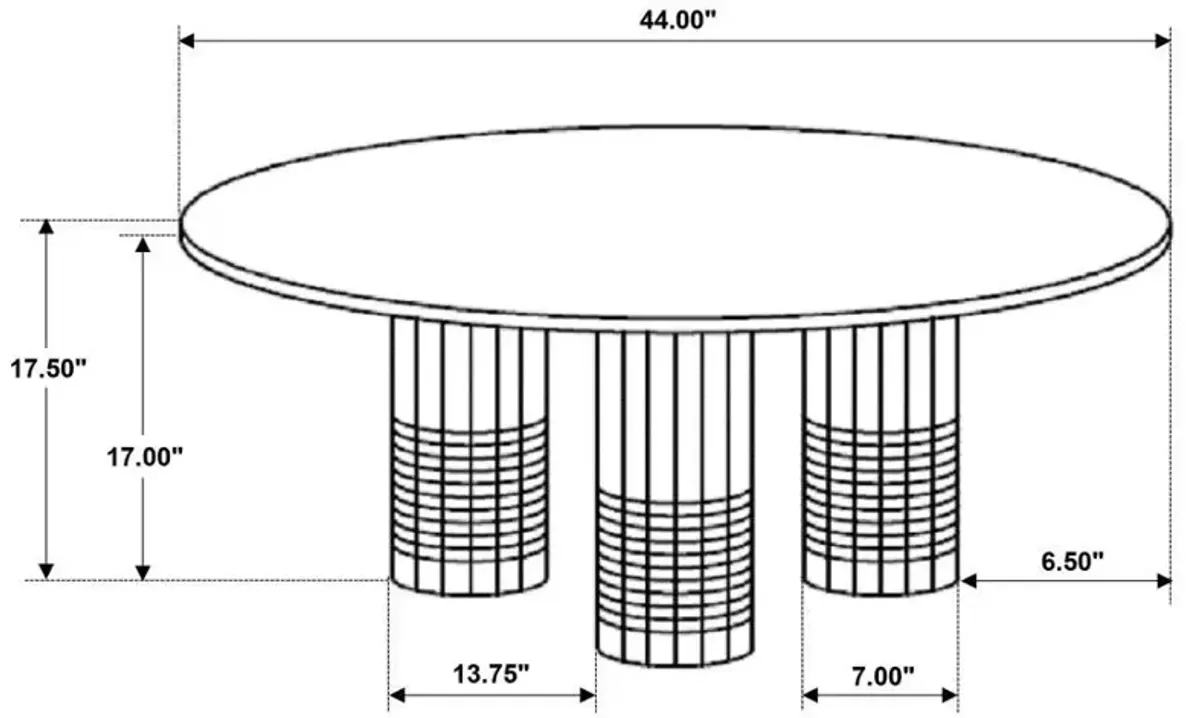 Astoria - Round Genuine Marble Coffee Table - White