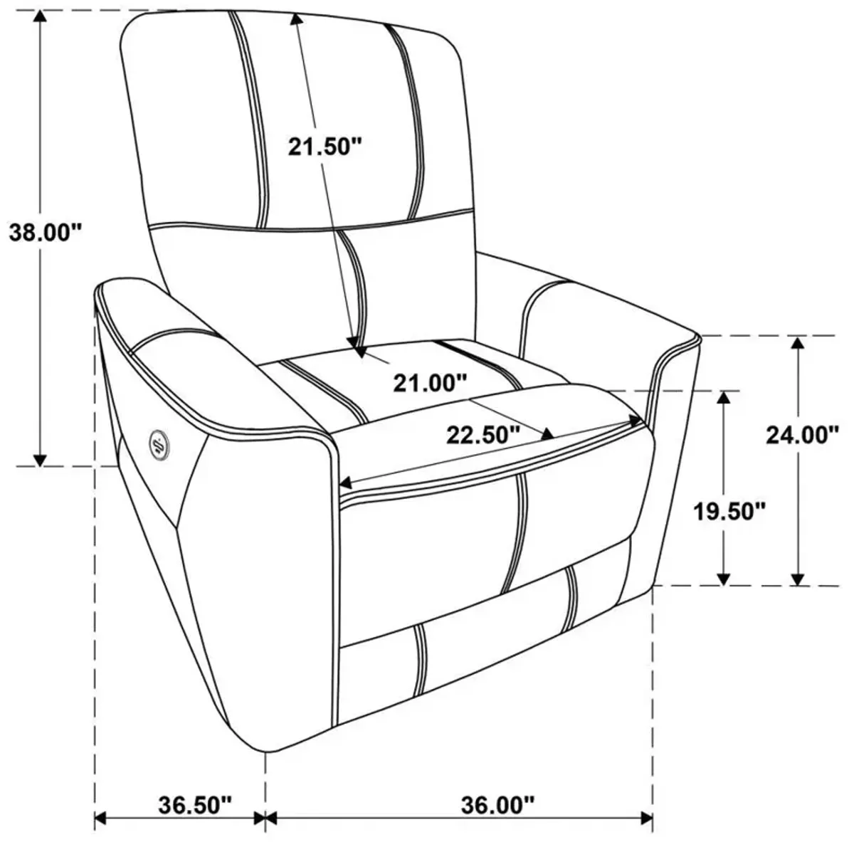 Greenfield - Upholstered Power Recliner Chair