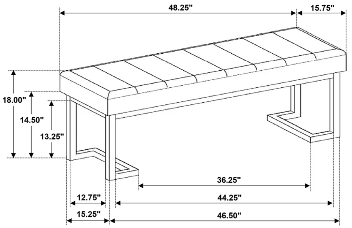 Mesa - Upholstered Entryway Accent Bench