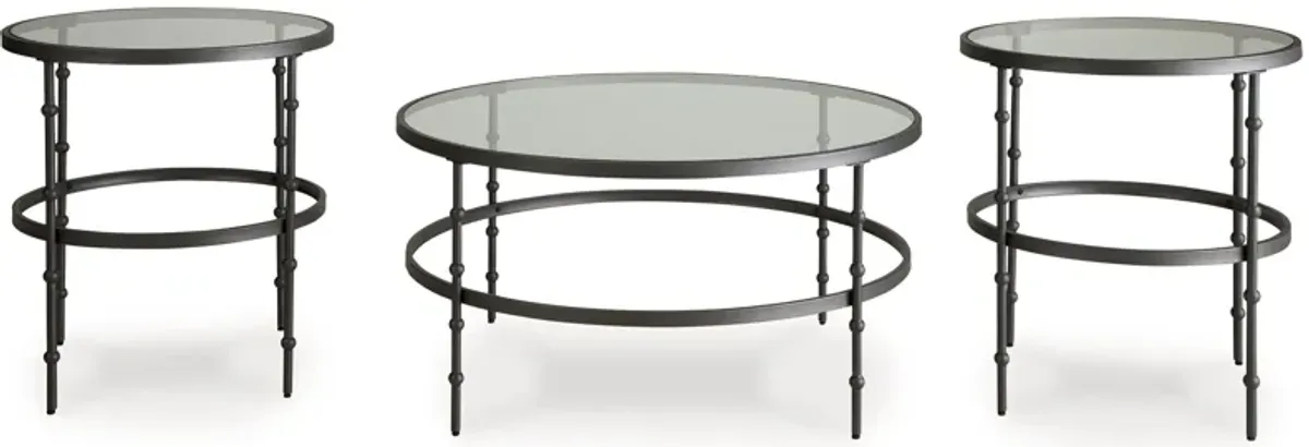 Kellyco - Occasional Table Set (Set of 3) - Gunmetal