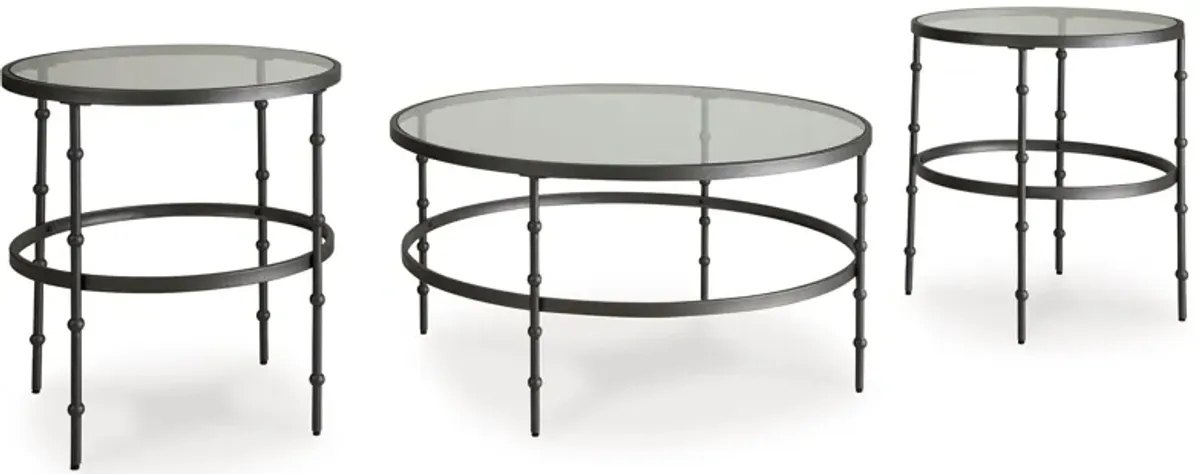 Kellyco - Gunmetal - Occasional Table Set (Set of 3)