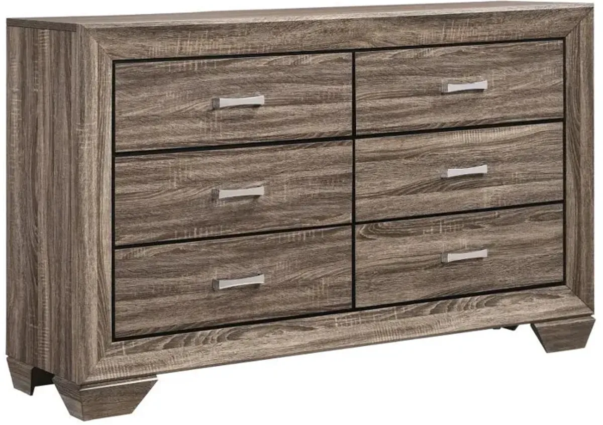 Kauffman - Transitional High Headboard Panel Bed Bedroom Set