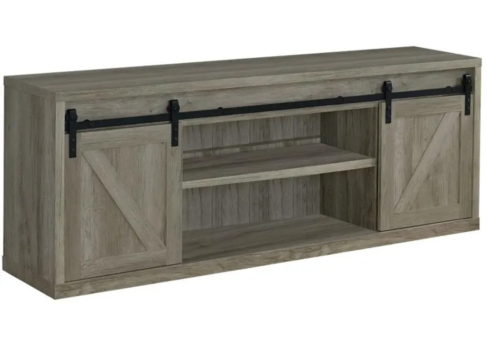 Brockton - 3-shelf Sliding Doors TV Console