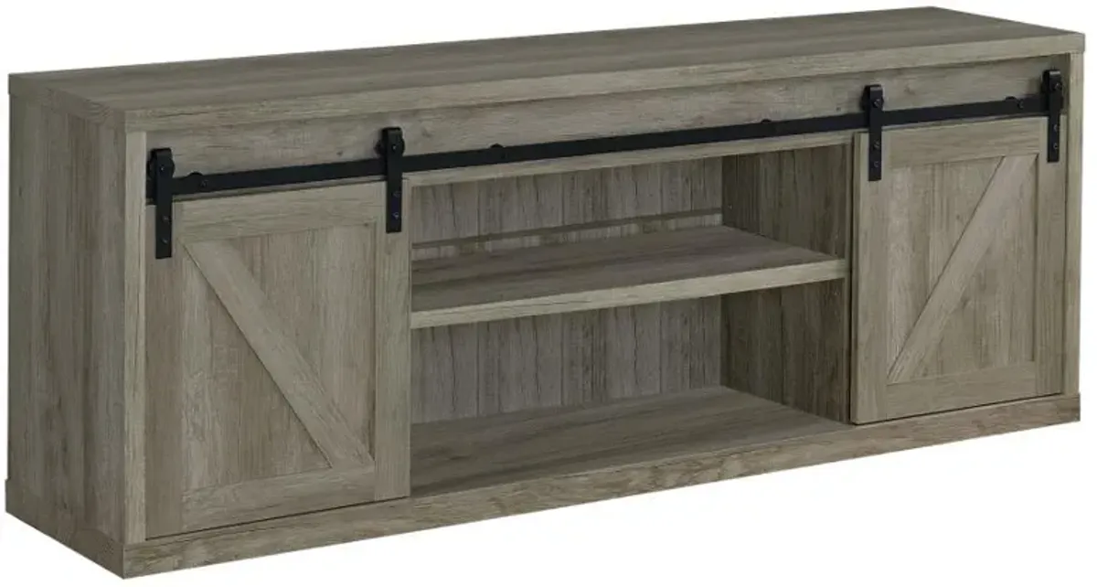 Brockton - 3-shelf Sliding Doors TV Console