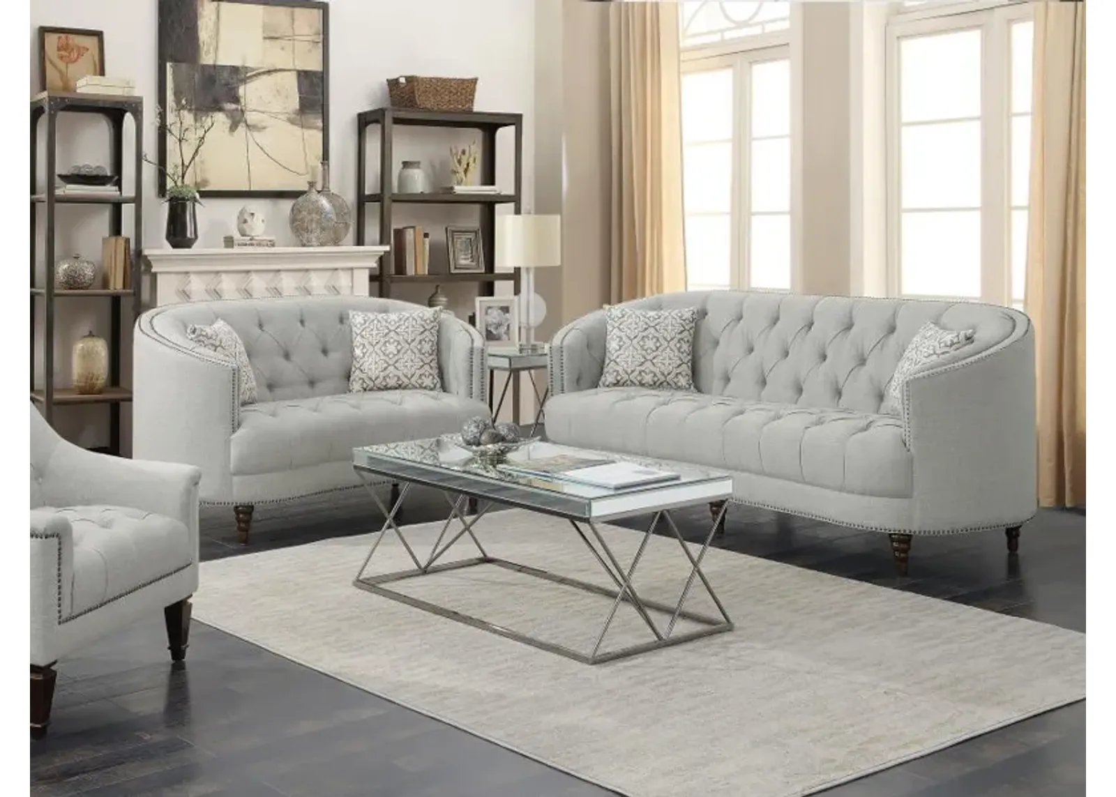 Avonlea - Upholstered Tufted Living Room Set