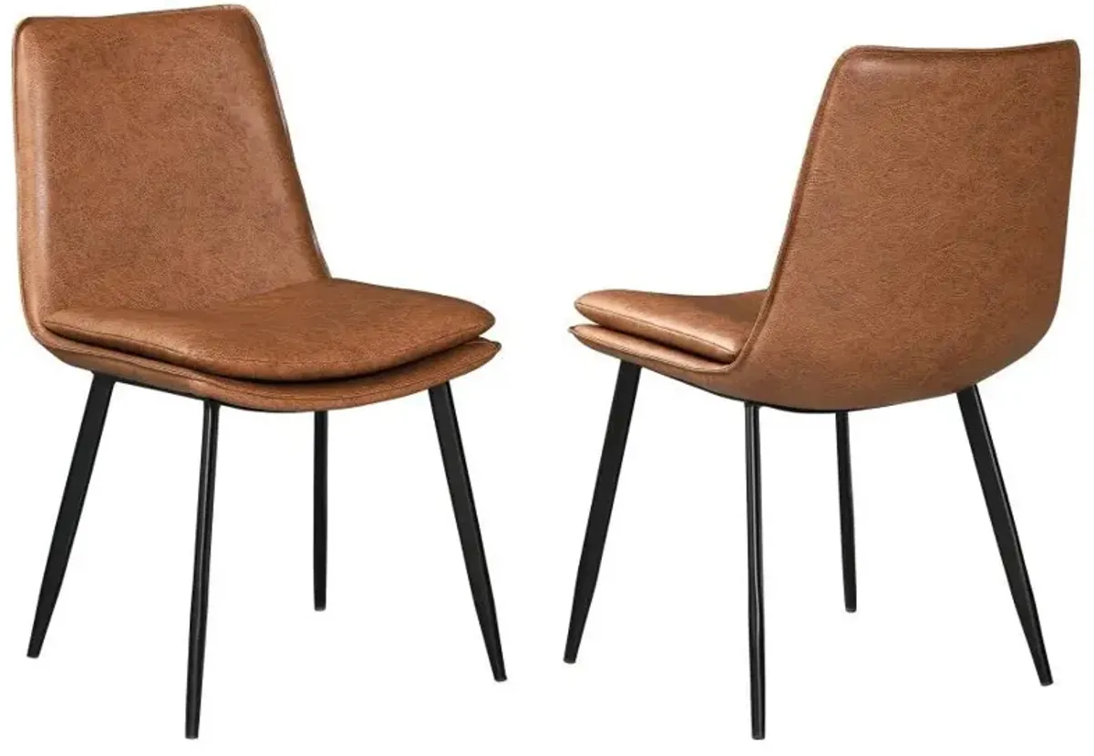 Ortega - Upholstered Dining Side Chair (Set of 2) - Coffee