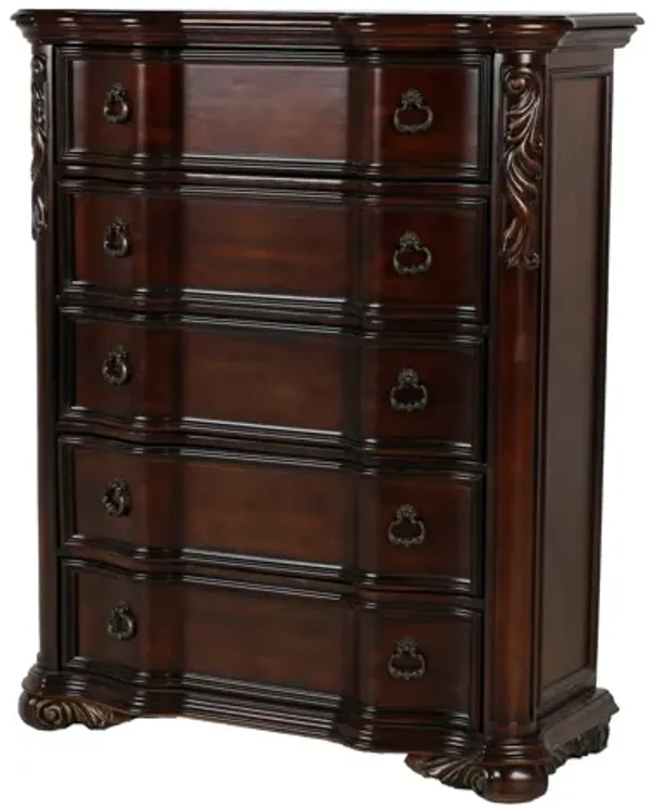 Traditional Style 5-Drawer Chest