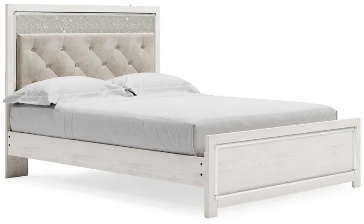 Altyra - White - Queen Panel Bed With Roll Slats