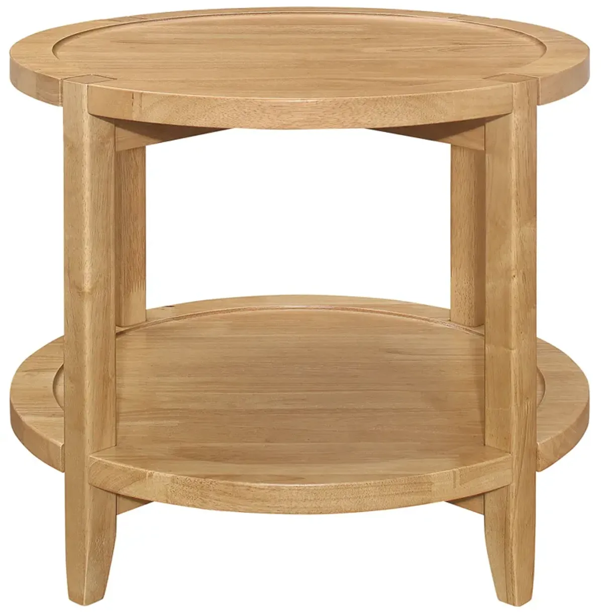 Camillo - Round Solid Wood Side End Table - Maple