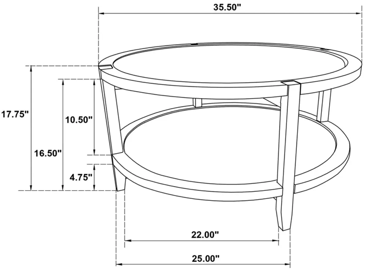 Camillo - Round Solid Wood Coffee Table - Maple