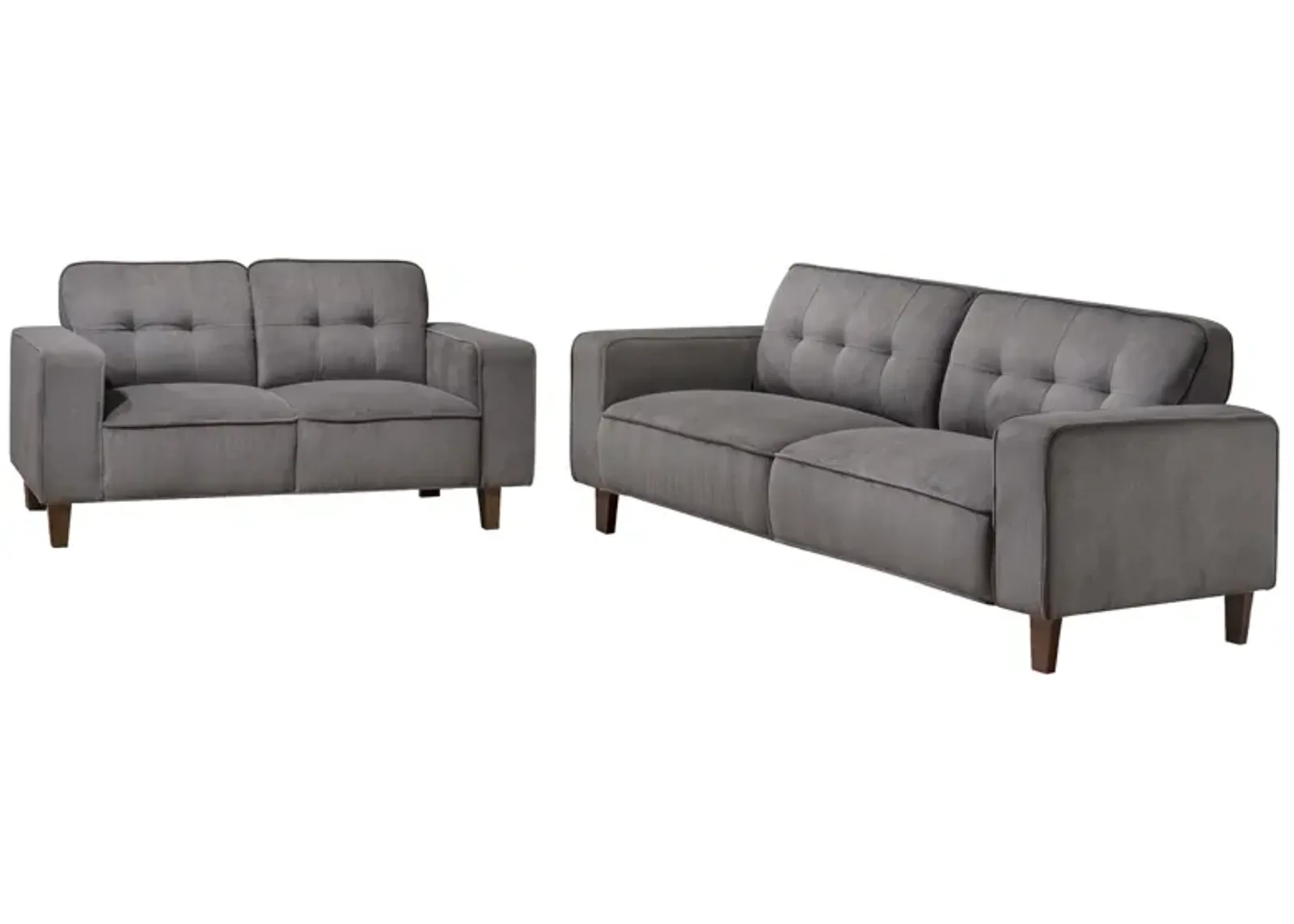 Deerhurst - Upholstered Tufted Track Arm Sofa Set