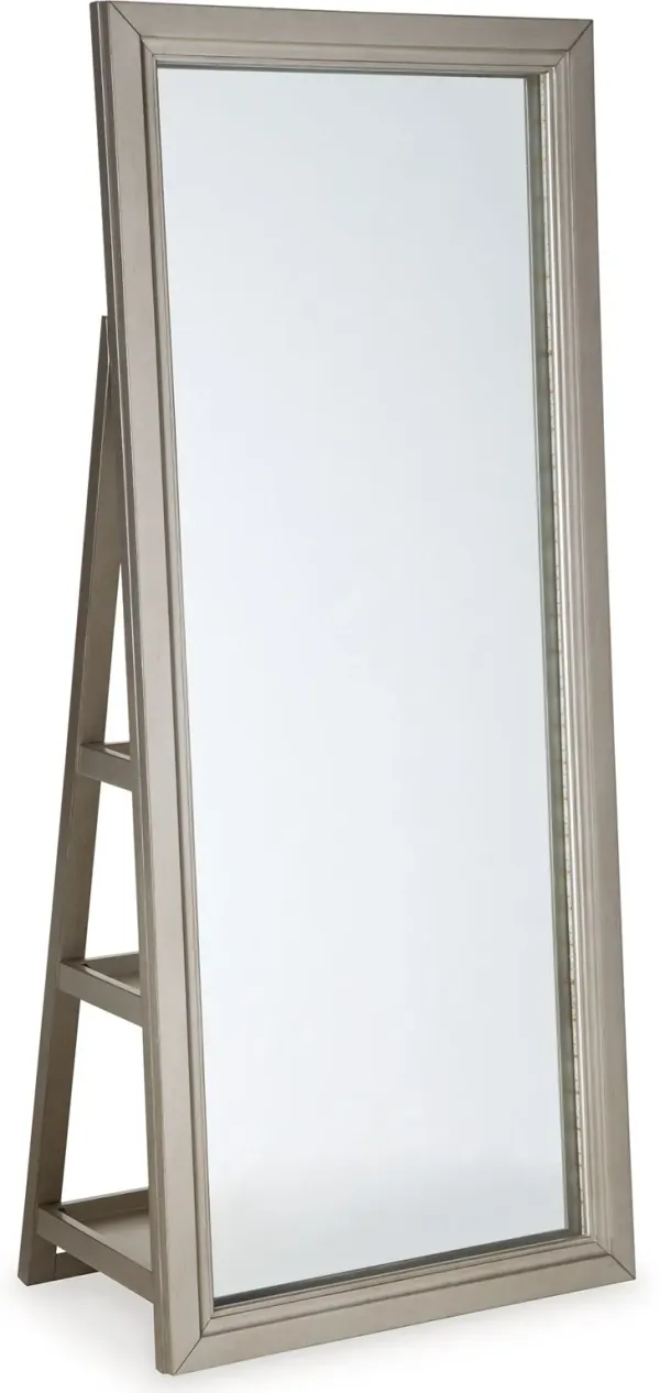 Evesen - Champagne - Floor Standing Mirror/Storage