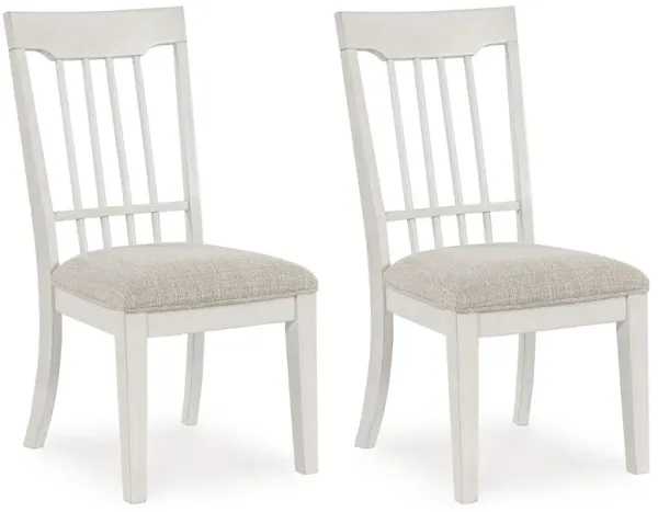 Shaybrock - Antique White / Brown - Dining Upholstered Side Chair (Set of 2)