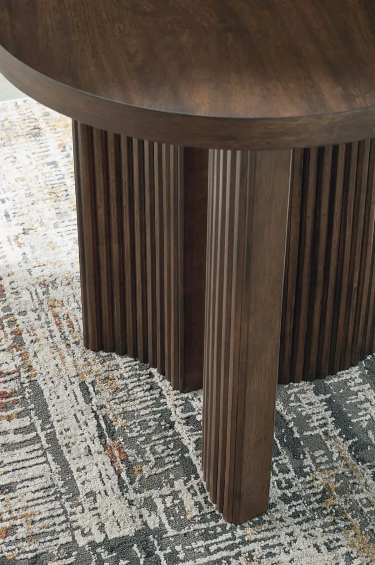 Korestone - Dark Brown - Round End Table