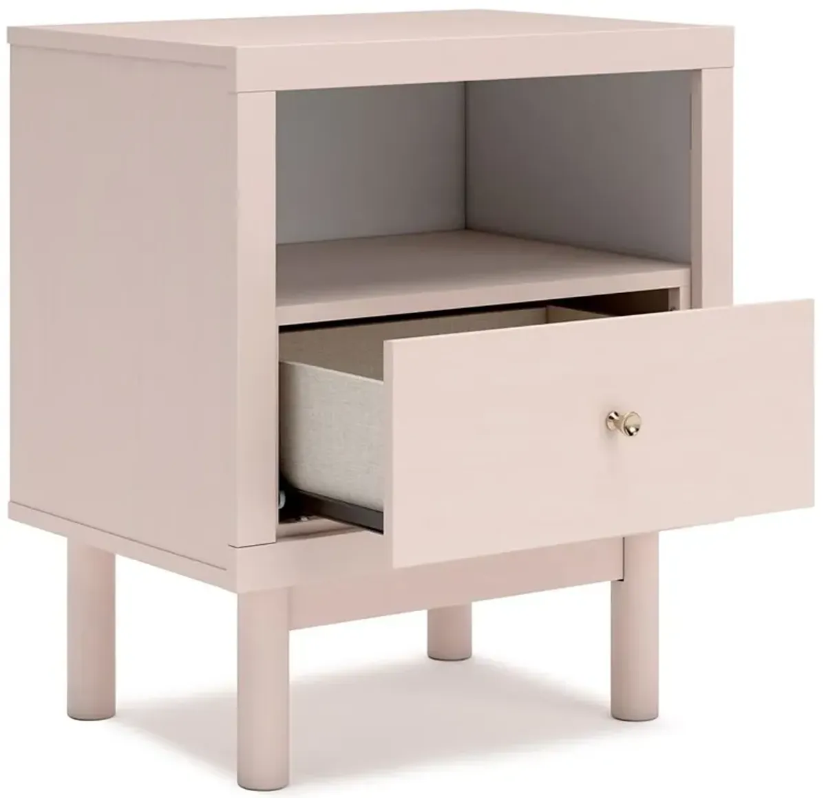 Wistenpine - Blush - One Drawer Night Stand