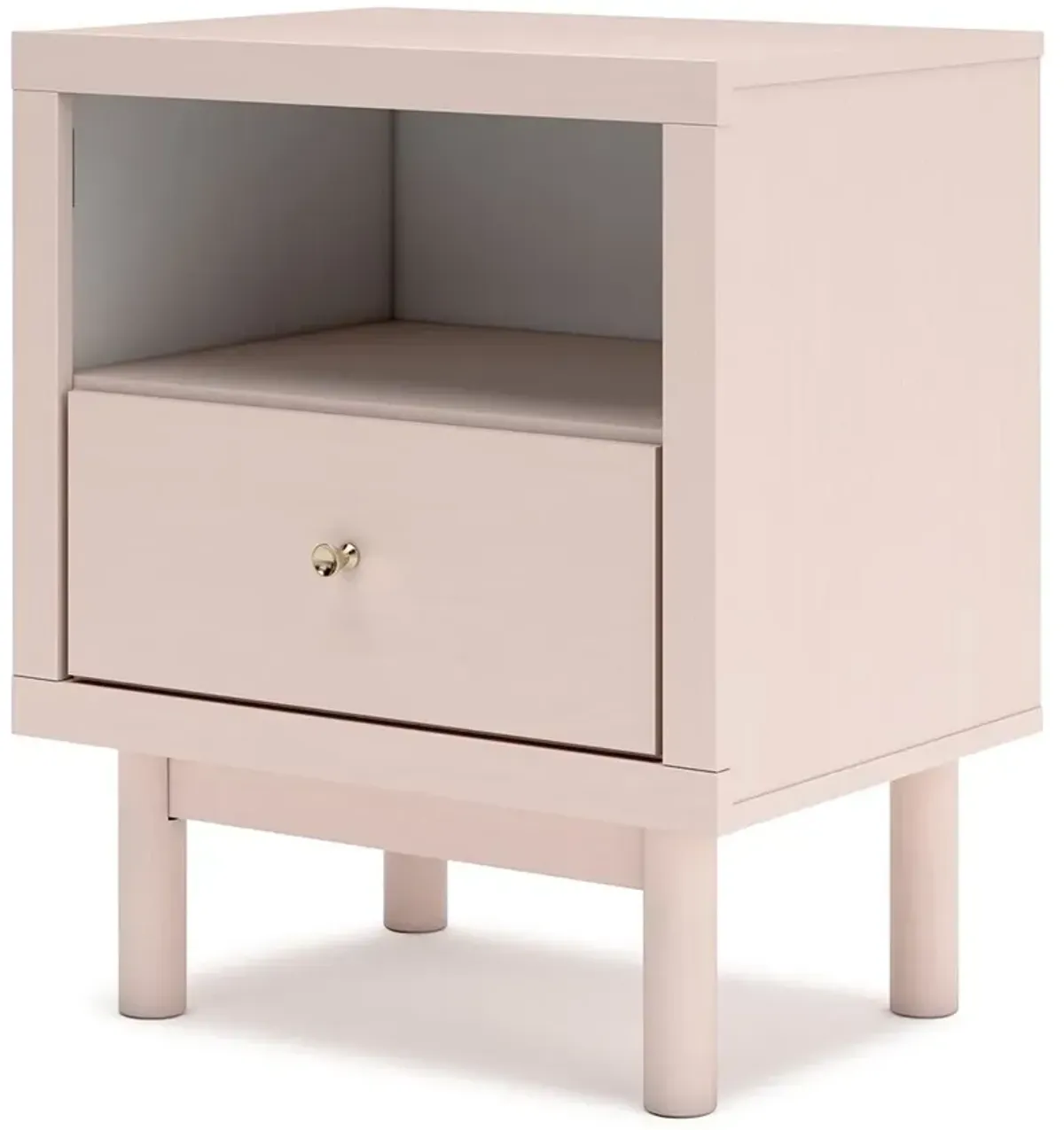 Wistenpine - Blush - One Drawer Night Stand