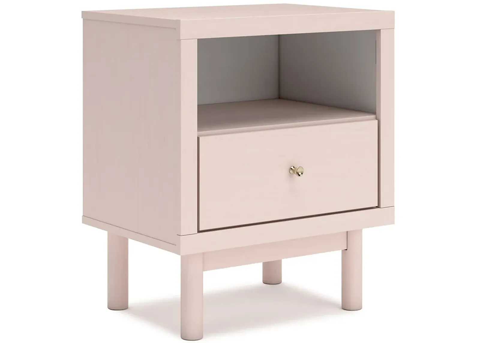 Wistenpine - Blush - One Drawer Night Stand