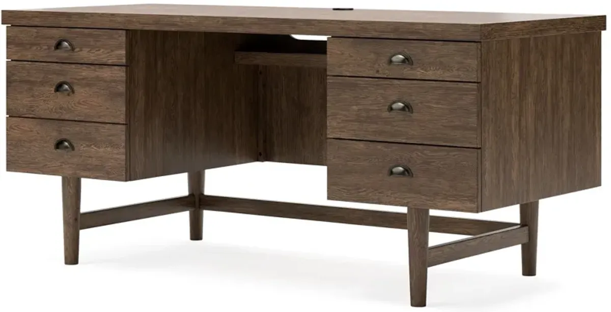 Austanny - Warm Brown - Home Office Desk