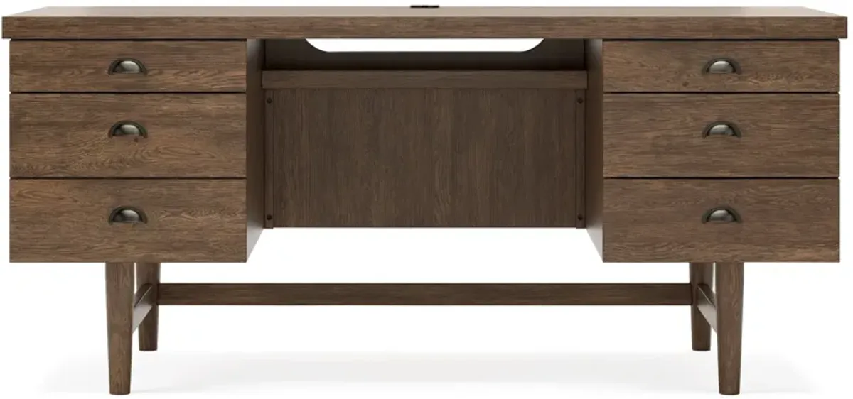 Austanny - Warm Brown - Home Office Desk