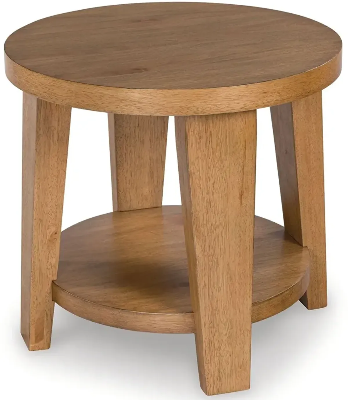 Kristiland - Round End Table - Light Brown