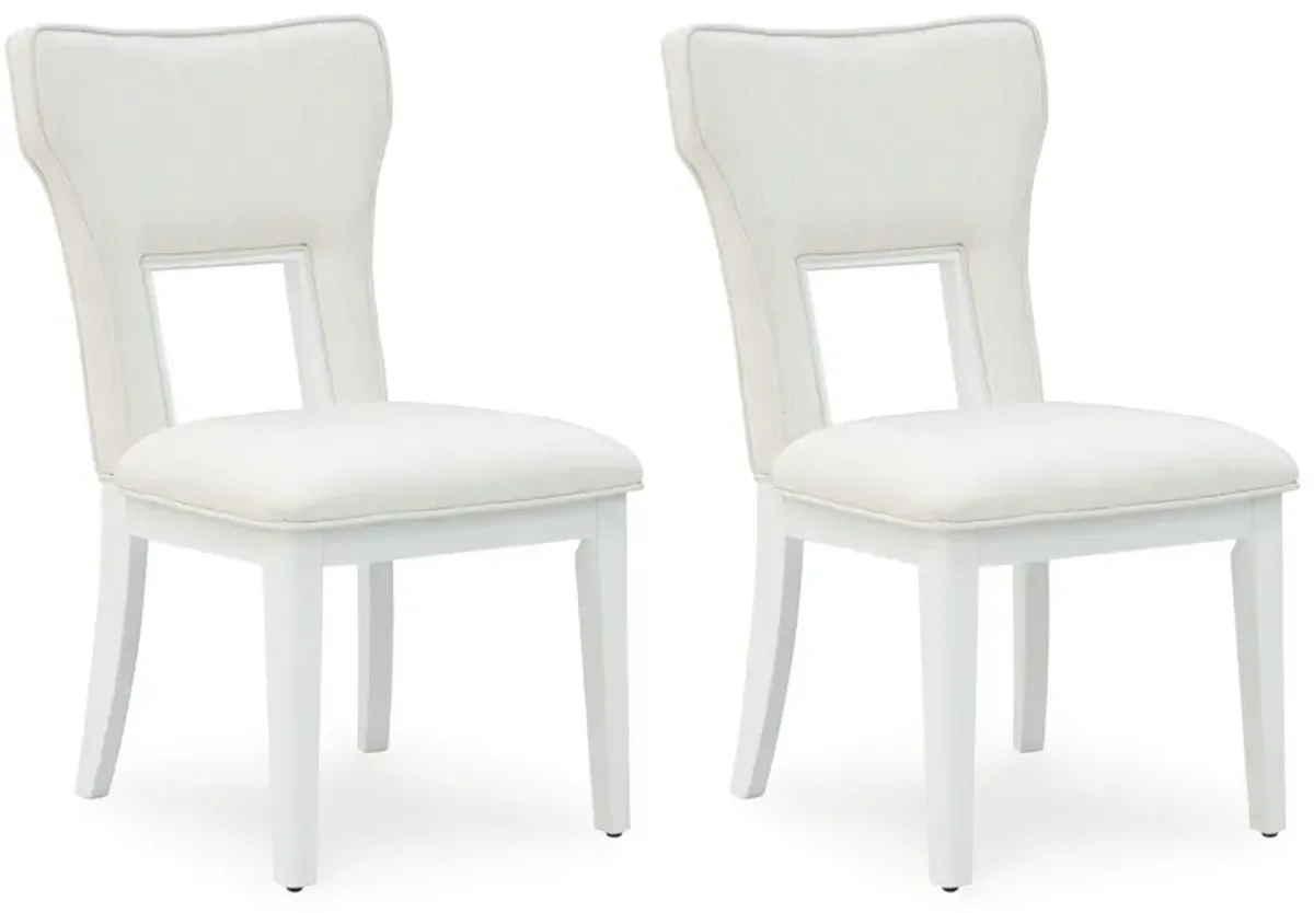 Chalanna - White - Dining Upholstered Side Chair (Set of 2)