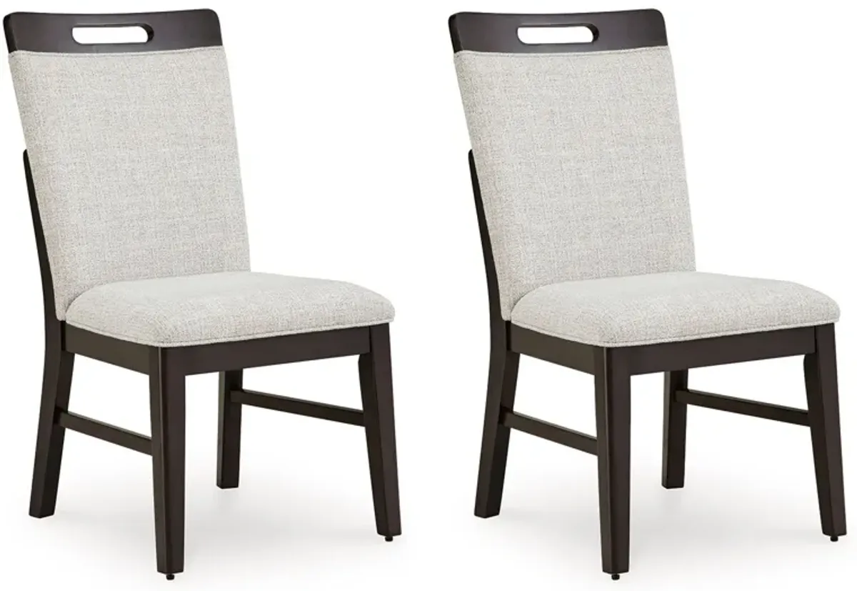 Neymorton - Light Gray / Brown - Dining Upholstered Side Chair (Set of 2)