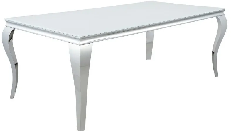 Carone - Rectangular Glass Top Dining Table