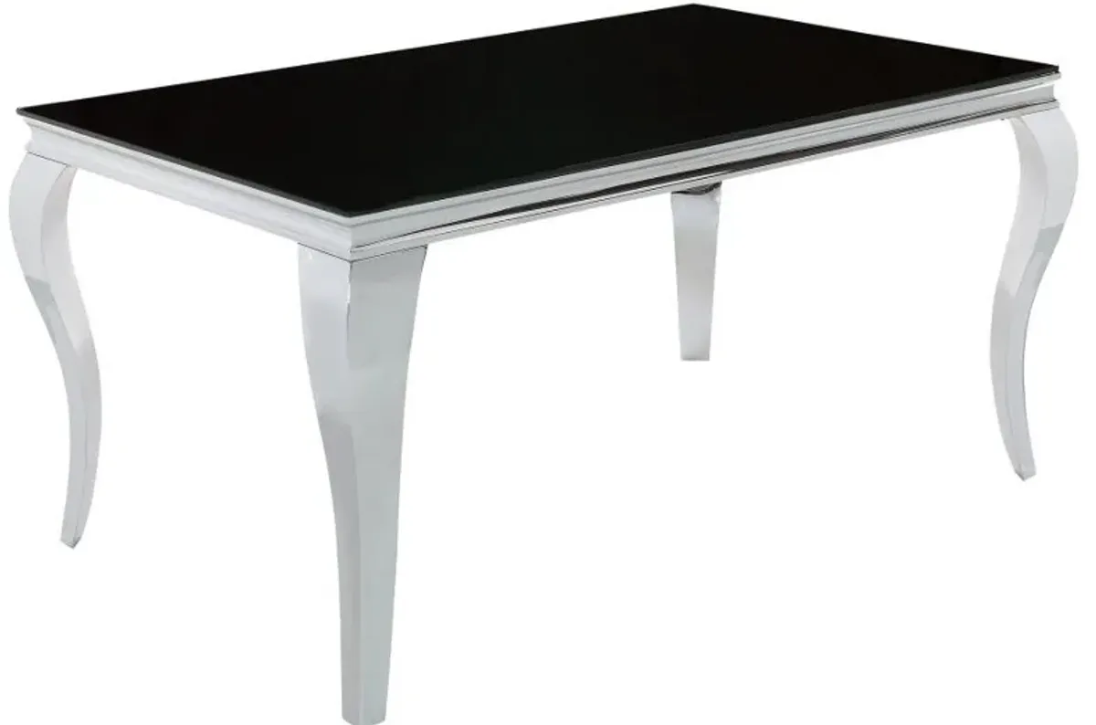 Carone - Rectangular Glass Top Dining Table