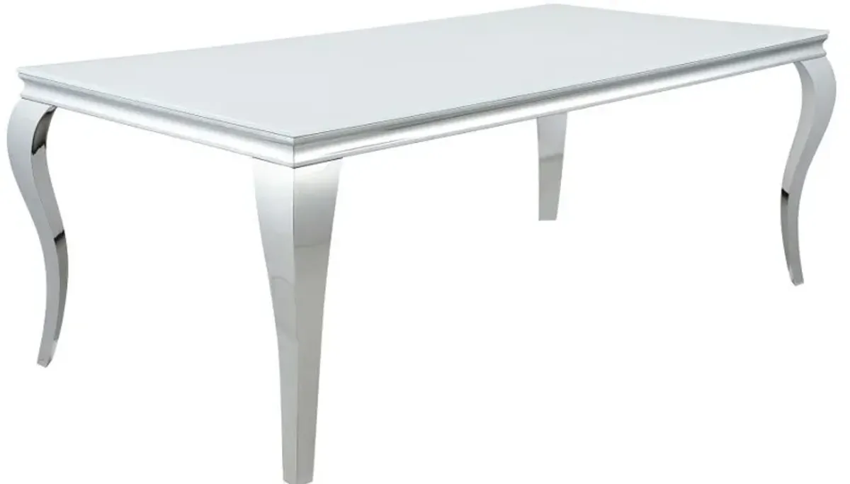 Carone - Rectangular Glass Top Dining Table