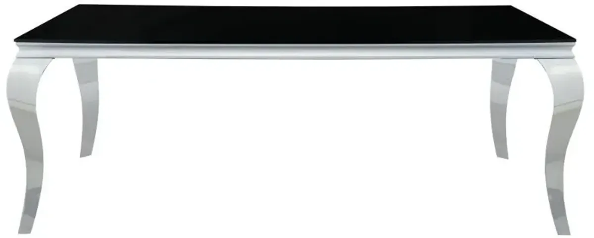 Carone - Rectangular Glass Top Dining Table