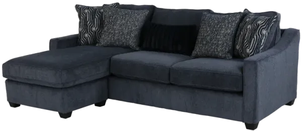 Left Arm Facing Chaise Sofa- Bowmore Navy