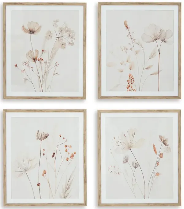 Bondner - Beige / Rust - Wall Art Set (Set of 4)