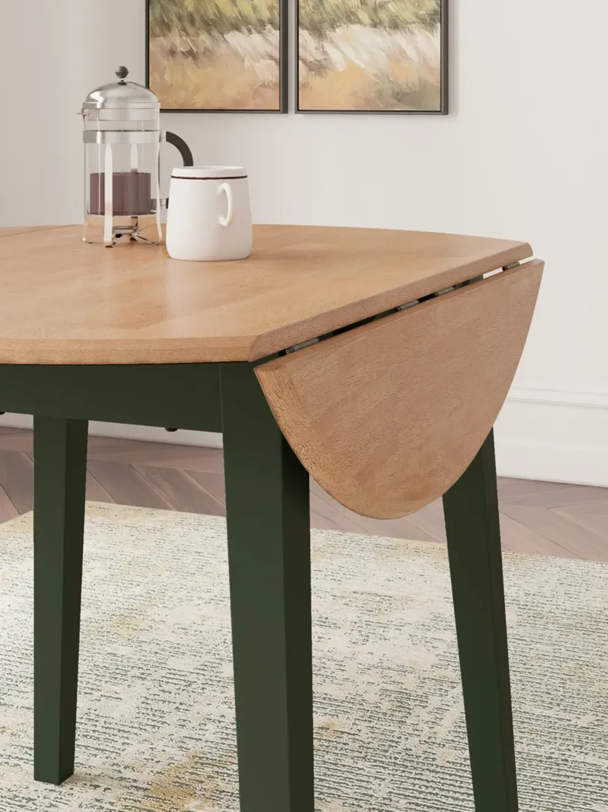 Gesthaven - Round Dining Room Drop Leaf Table