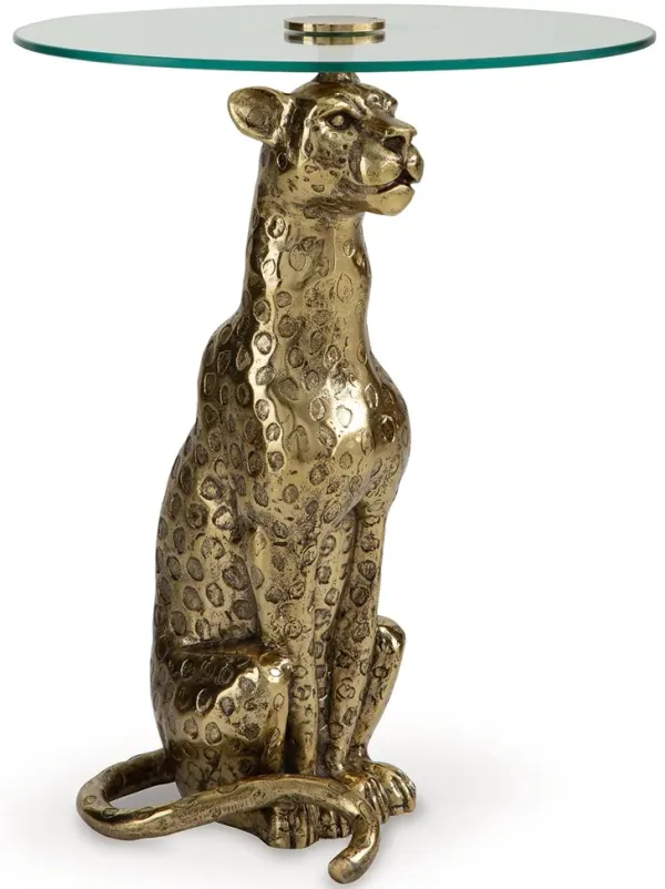 Vallain - Accent Table - Antique Gold Finish