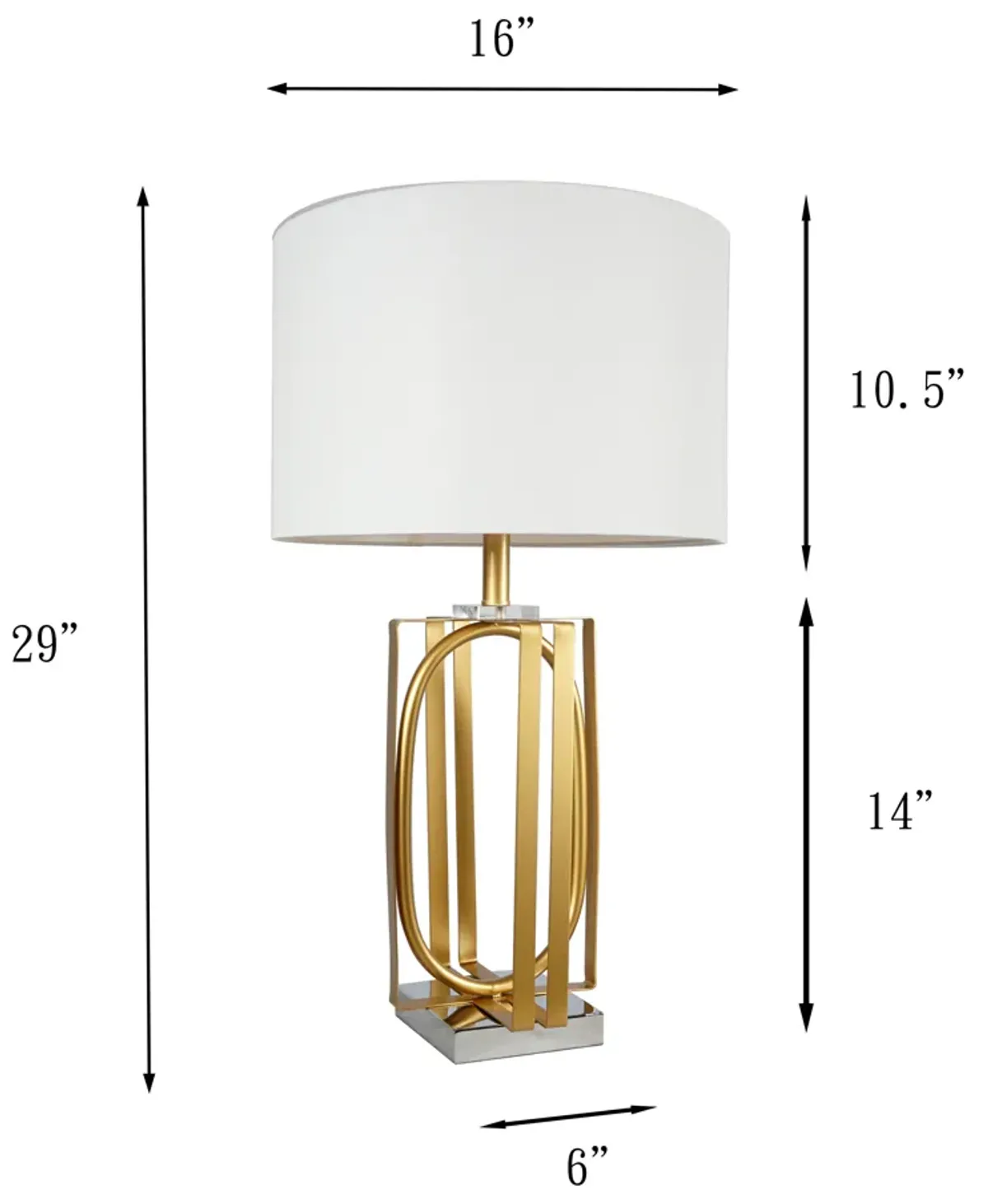 Table Lamp - Gold & White