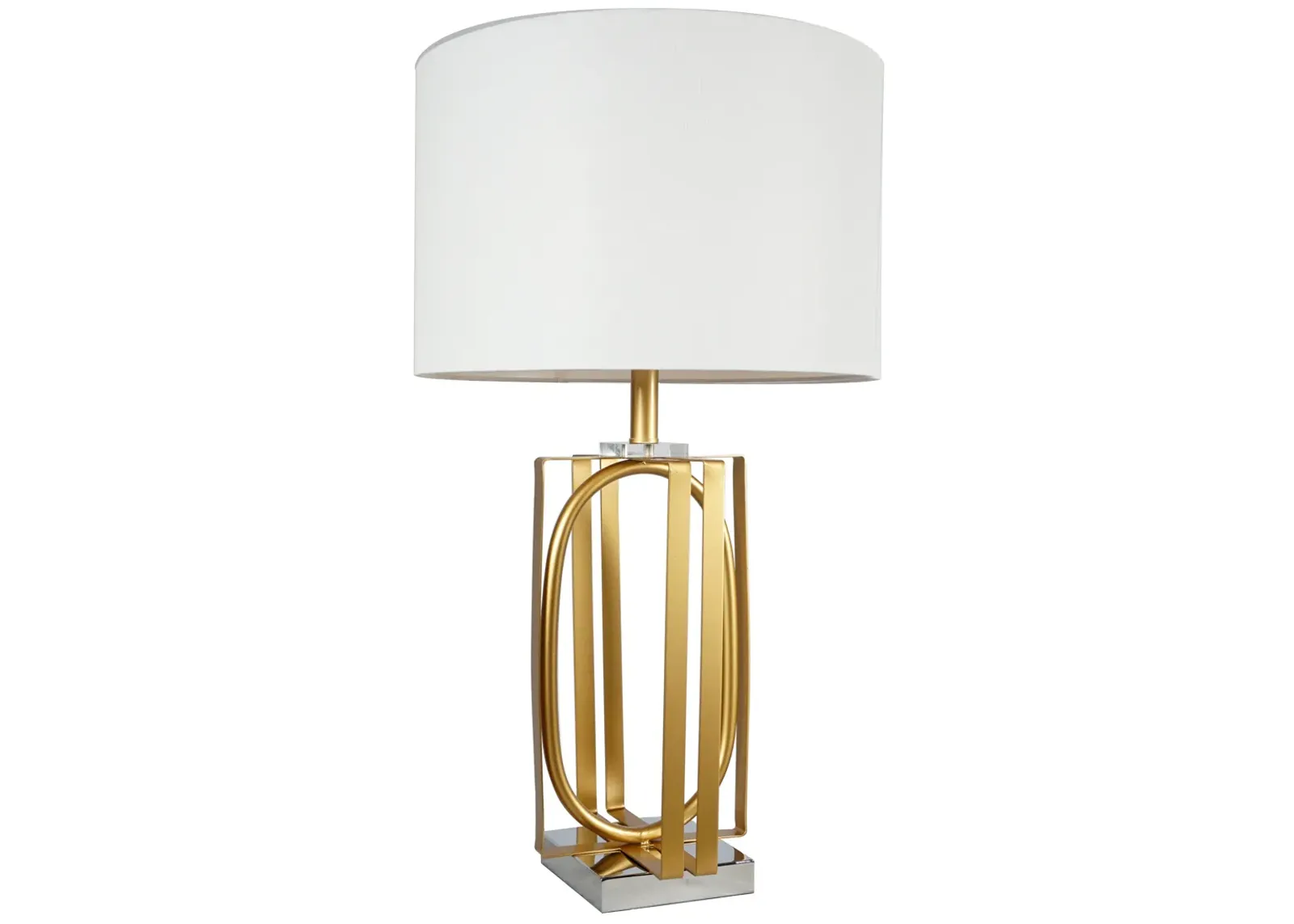 Table Lamp - Gold & White