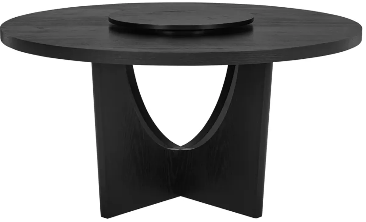 Rupert - Round Table With Lazy Susan - Charcoal