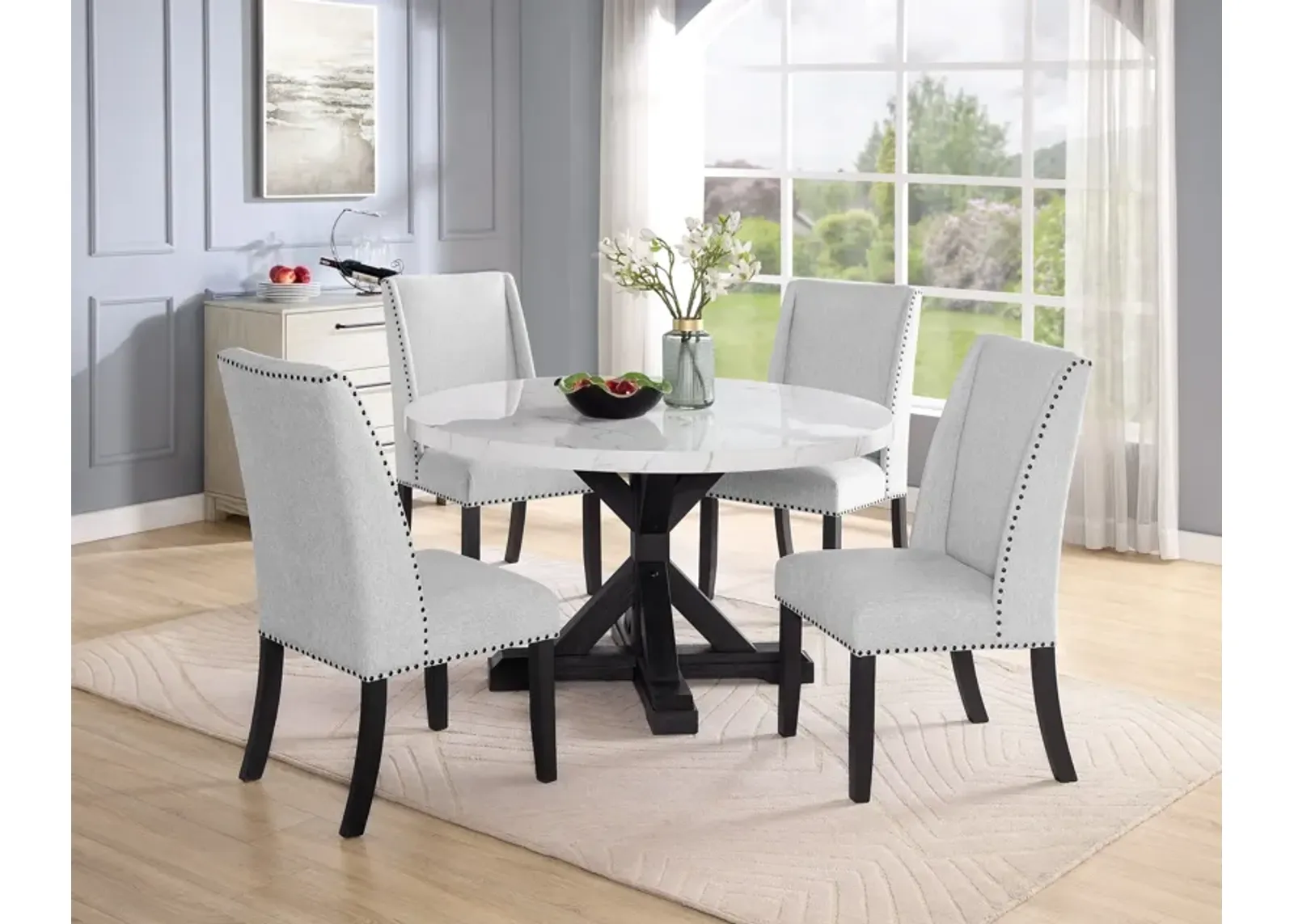 Vance - Dining Table Set - White